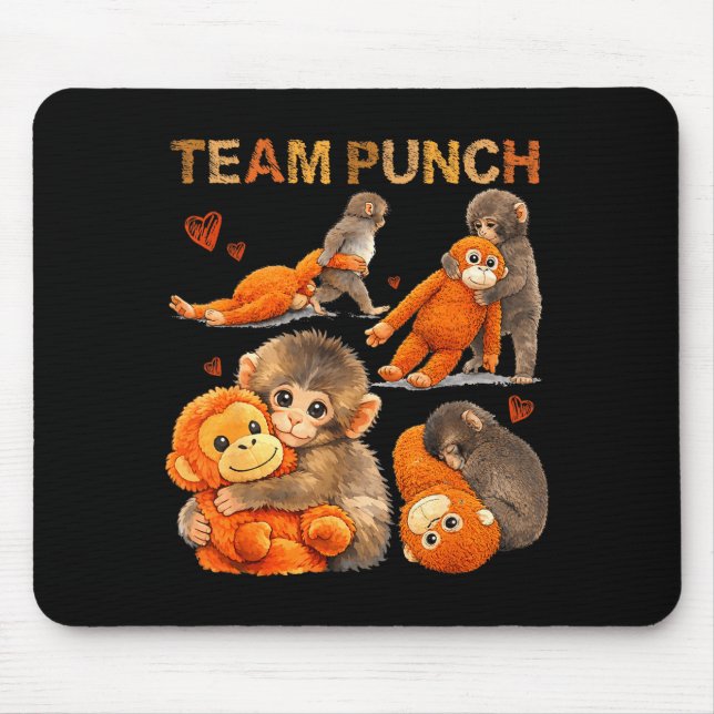 Tapis De Souris Équipe de punch de bébé singe punch  (Devant)