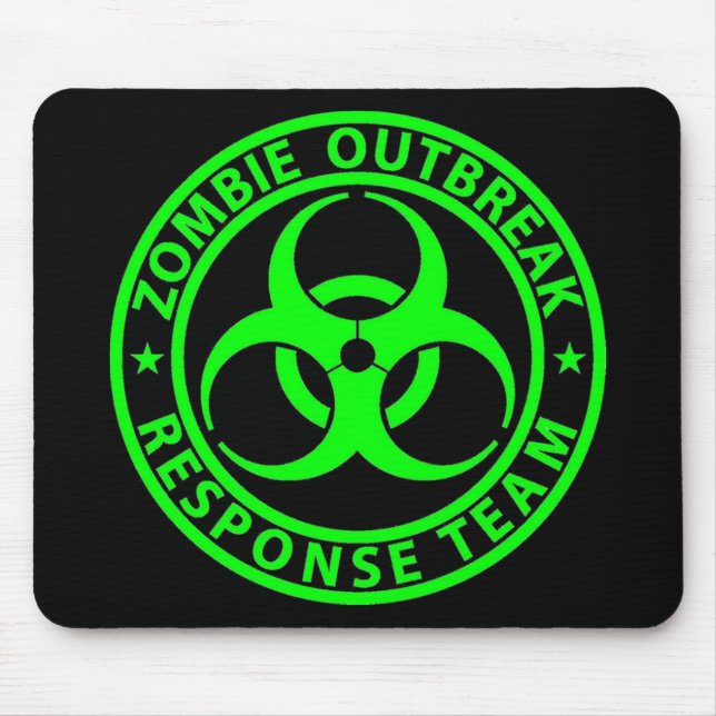 Tapis De Souris Équipe de réponse à une épidémie de zombies vert n (Devant)