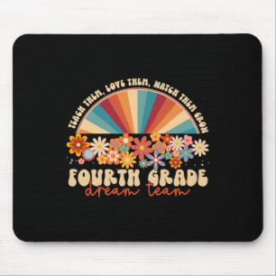 Tapis De Souris Équipe de rêve de 4e année Super Arc-en-ciel Retou
