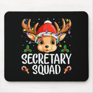 Tapis De Souris Équipe de secrétaires - Noël Renne mignon devant