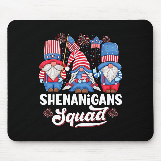 Tapis De Souris Équipe de Shenanigans Fête de l'Indépendance des É (Devant)