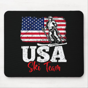 Tapis De Souris Équipe de ski Usa amérique ski sports d'hiver ski