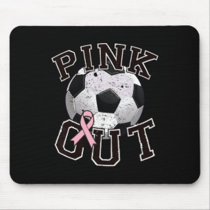 Tapis De Souris Équipe de soccer Pink Out Mois de la sensibilisati