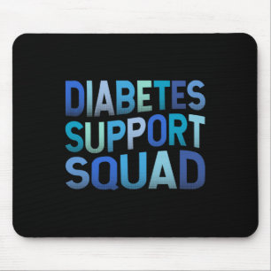 Tapis De Souris Équipe de soutien au diabète T1d Type 1 Guerrier d