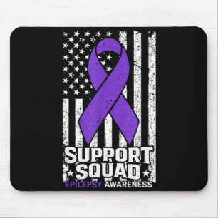 Tapis De Souris Équipe de soutien drapeau américain épilepsie viol