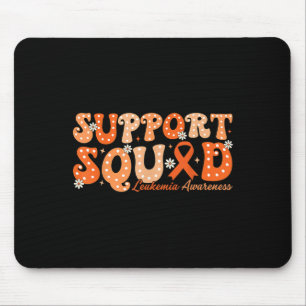 Tapis De Souris Équipe de soutien Orange Ruban Leucémie Cancer du 