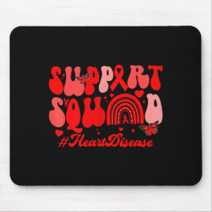 Tapis De Souris Équipe de soutien rétro groovy maladie cardiaque r