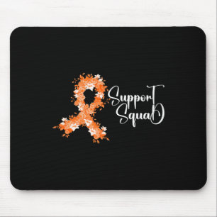 Tapis De Souris Équipe de soutien Ruban orange Leucémie Cancer du 