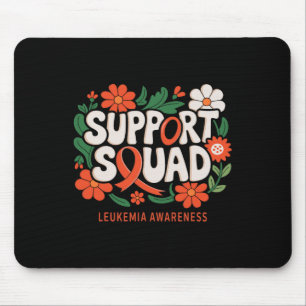 Tapis De Souris Équipe de soutien Ruban orange Leucémie Cancer du