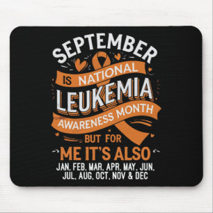 Tapis De Souris Équipe de soutien Ruban orange Leucémie Cancer du