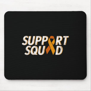 Tapis De Souris Équipe de soutien Ruban orange Leucémie Cancer du
