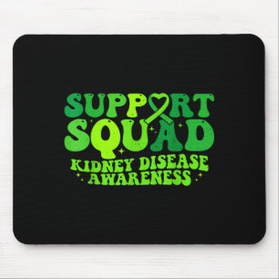 Tapis De Souris Équipe de soutien ruban vert pkd maladie rénale