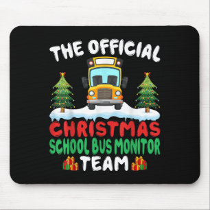 Tapis De Souris Équipe de surveillance de bus scolaire de Noël - S