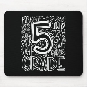 Tapis De Souris Équipe de typographie de 5e année Enseignant de ci