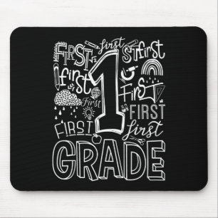 Tapis De Souris Équipe de typographie élève enseignant 1re année