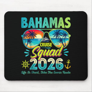Tapis De Souris Équipe de vacances aux Bahamas Famille Amis