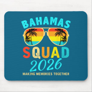 Tapis De Souris Équipe de vacances aux Bahamas Famille Amis
