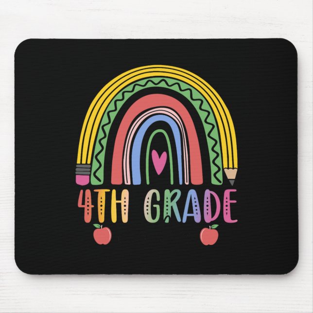Tapis De Souris Équipe d'enseignants de 4e année de l'arc-en-ciel  (Devant)