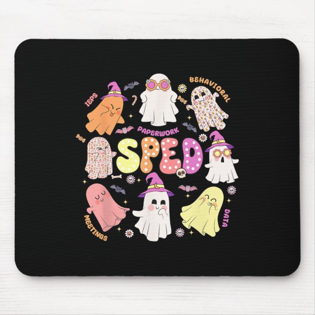 Tapis De Souris Équipe d'enseignement spécial Éffrayante Halloween (Devant)