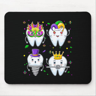 Tapis De Souris Équipe dentaire Mardi Gras Groupe correspondant Ma