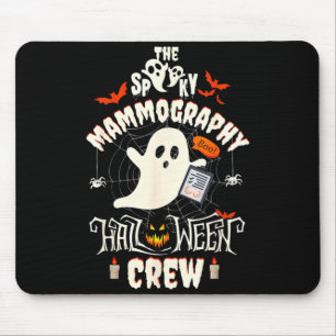 Tapis De Souris Équipe d'Halloween de mammographie effrayante Tech
