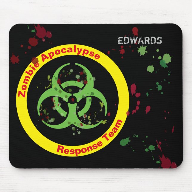 Tapis De Souris Équipe d'intervention de Zombie Apocalypse Gore Sp (Devant)