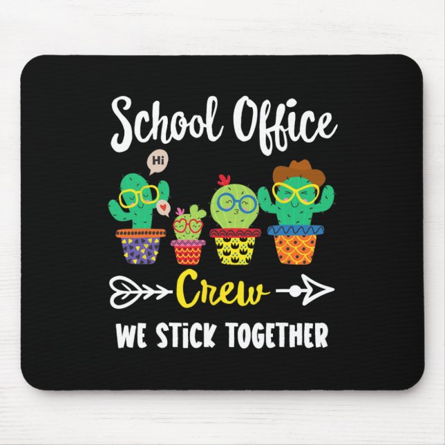 Tapis De Souris Équipe du bureau de l'école Nous restons ensemble  (Devant)