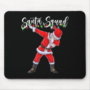 Tapis De Souris Équipe du Père Noël en dab Père Noël Sapin de Noël