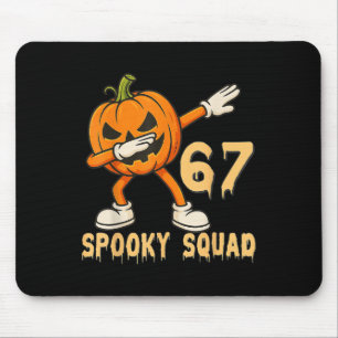 Tapis De Souris Équipe effrayante Citrouille 67 Halloween Meme 6 7