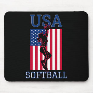 Tapis De Souris Équipe États-Unis Femmes Sports Patriotique Drapea