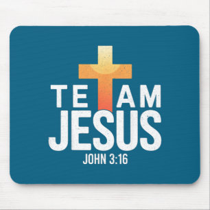 Tapis De Souris Équipe Jésus Jean 3_16 - Bible Religieuse Chrétien