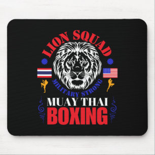 Tapis De Souris Équipe Lion Thaïlande Kickboxing Muay Thai Mma Ent