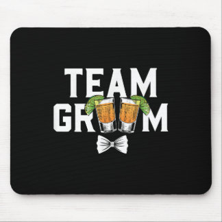 Tapis De Souris Équipe Mari Groom Party Tirer sur la Mariée Mariag