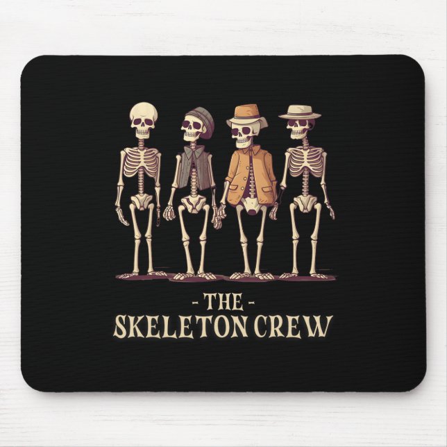 Tapis De Souris Équipe masculine de squelette d'Halloween (Devant)