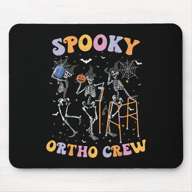 Tapis De Souris Équipe Ortho éffrayante Halloween Danser Ske Ortho (Devant)