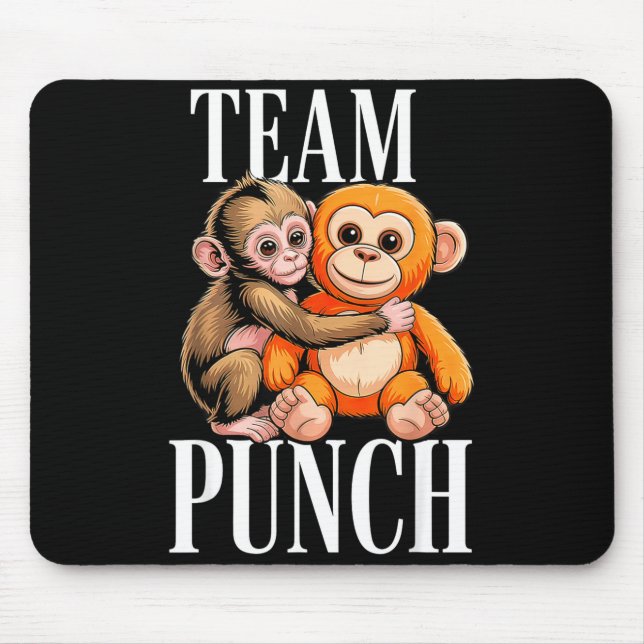Tapis De Souris Équipe punch - bébé singe mignon Équipe punch - bé (Devant)