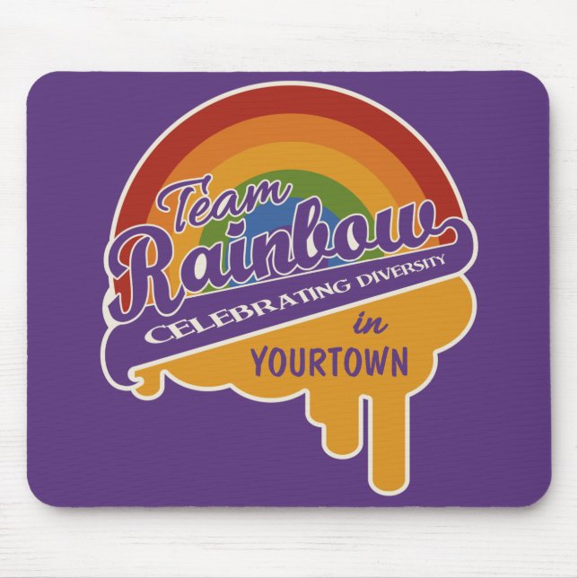 Tapis De Souris Équipe Rainbow personnalisé mousepac (Devant)