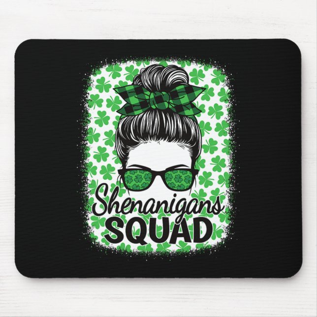 Tapis De Souris Équipe Shenanigans Saint-Patrick Femmes Filles Moi (Devant)