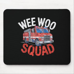 Tapis De Souris Équipe Wee Woo Drôle Pompiers Camion de pompiers
