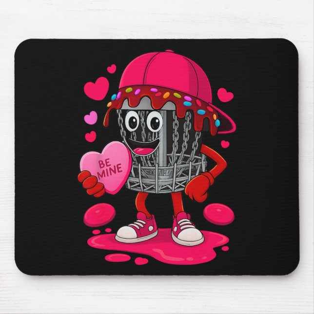 Tapis De Souris Équipement de disc golf Playera Saint-Valentin Cœu (Devant)