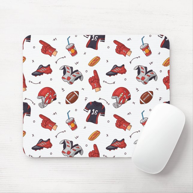 Tapis De Souris Équipement sportif de football avec Motif alimenta (Avec souris)