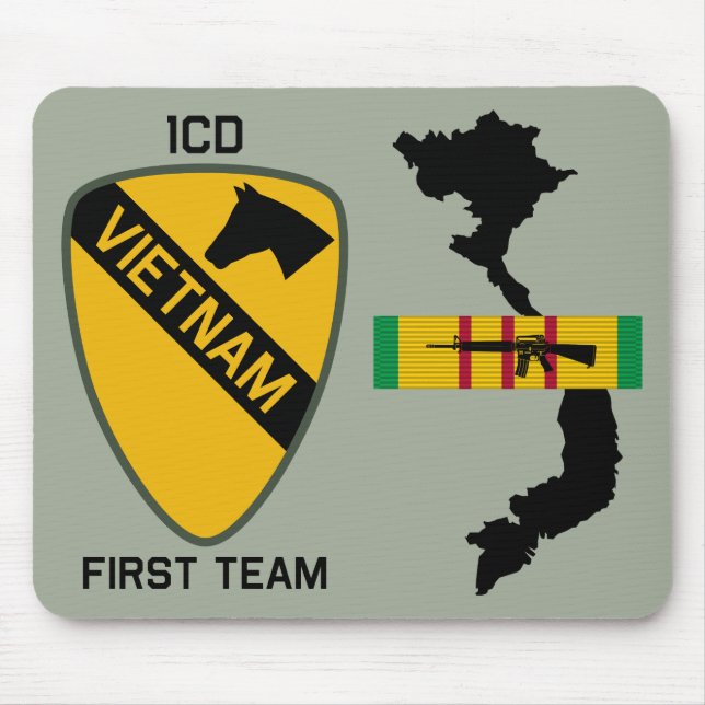 Tapis De Souris ęr Division Mousepad (Vietnam) de cavalerie (Devant)