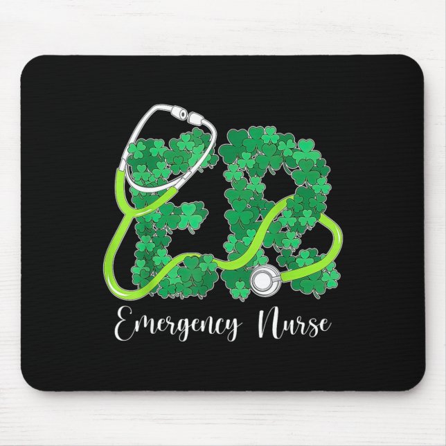 Tapis De Souris Er Emergency Nurse Stethoscope St. Patrick's Day S (Devant)