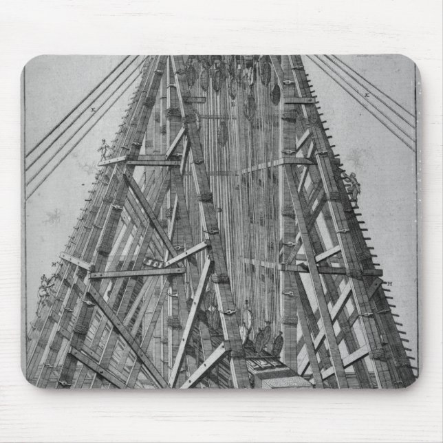 Tapis De Souris Érection de l'obélisque égyptien antique (Devant)