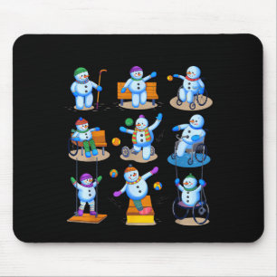 Tapis De Souris Ergothérapie Ot Noël Drôle De Bonhomme De Neige Xm