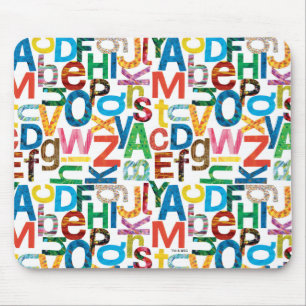 Tapis De Souris Eric Carle   Lettres Motifs alphabétiques