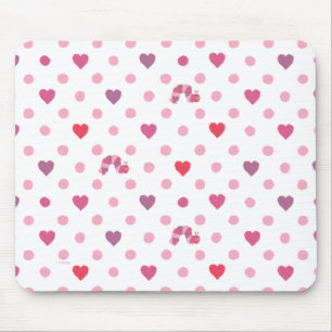Tapis De Souris Eric Carle   Valentine Heart Polka Dot Motif
