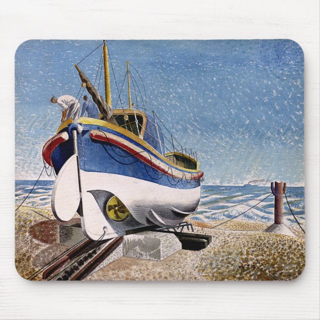 Tapis De Souris Eric Ravilious - Bateau à vie à Adelburgh, (Devant)