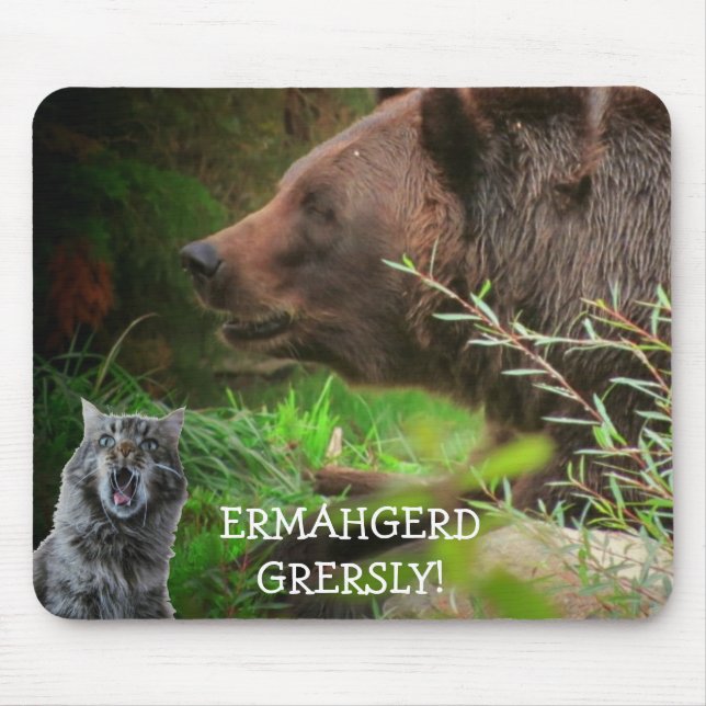 Tapis De Souris Ermahgerd Gersley! Mème de chat (Devant)