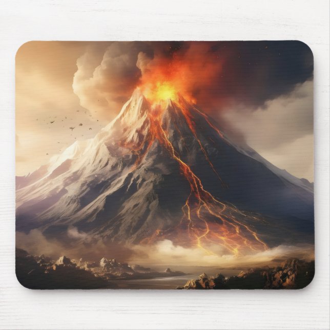 Tapis De Souris Éruption volcanique (Devant)